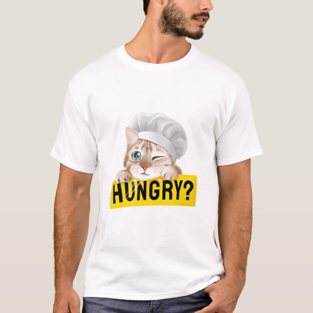 T-shirt êtes-vous amateurs de chats affamés design (Devant)