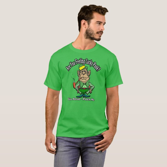 T-shirt Êtes-vous chanceux Punk Saint Patrick's Day (Devant entier)