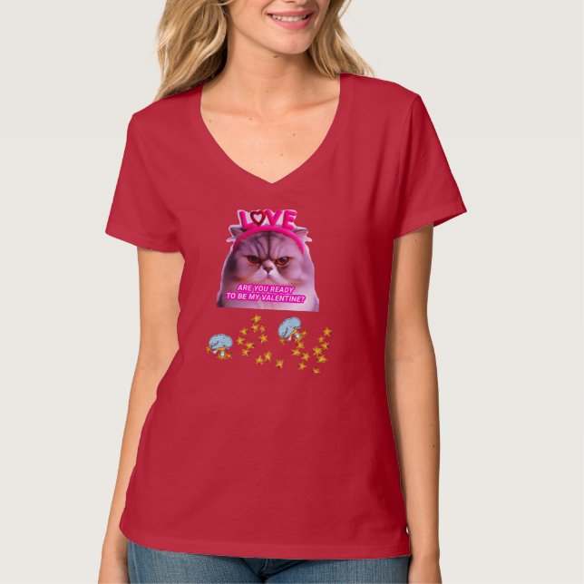 T-shirt Êtes-vous prêt à être mon Valentin ? (Devant)