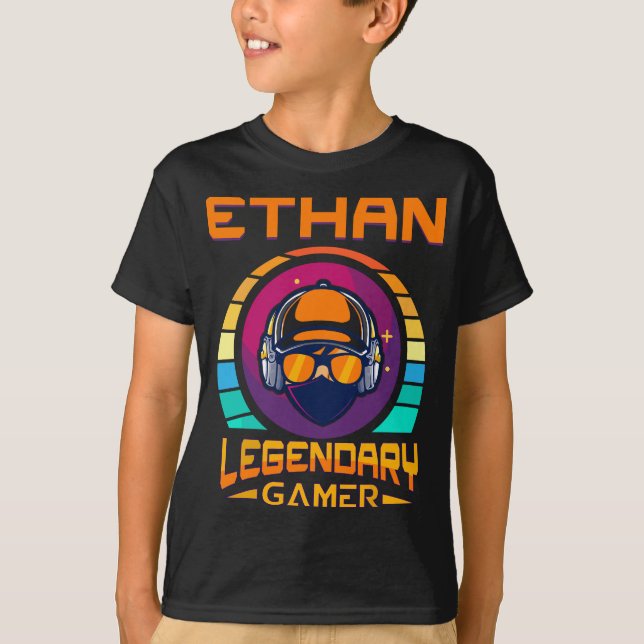 T-shirt Ethan Jeu légendaire - Nom personnalisé Cadeau (Devant)