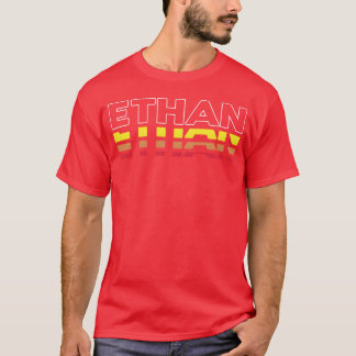 T-shirt Ethan prénom drôle vintage coucher de soleil famil