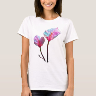T-shirt ethereal pink flowers