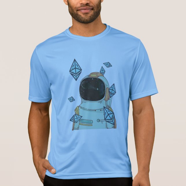 T-shirt Ethereum À La Lune ETH Space Man Merch (Devant)