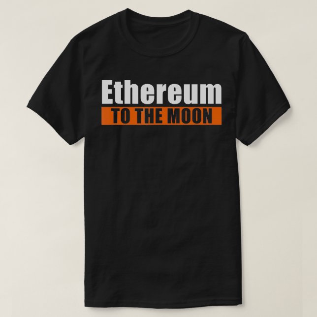 T-shirt Ethereum Crypto Blockchain À La Lune Cryptocurre (Design devant)