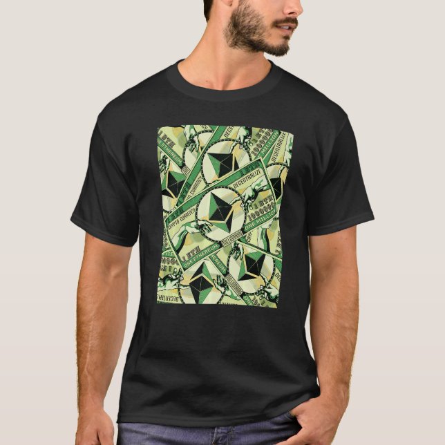 T-shirt Ethereum Crypto ETH Millionaire Graphique (Devant)