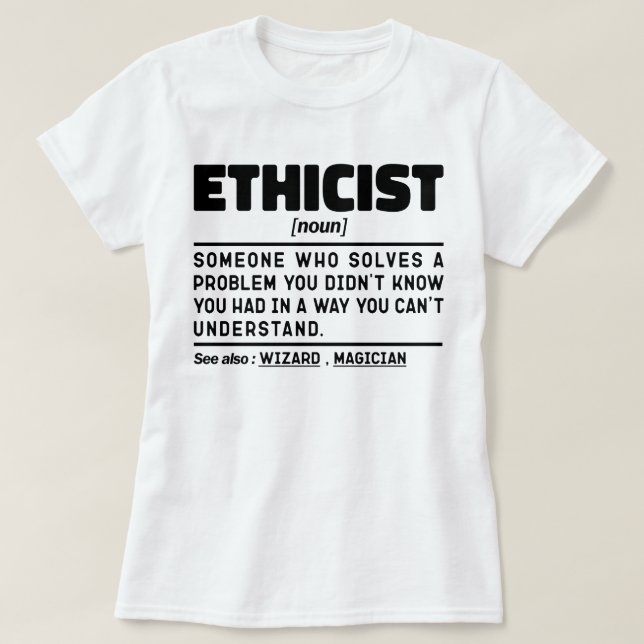 T-shirt Ethiciste Noun Professionnel Ethique Travailleur C (Design devant)