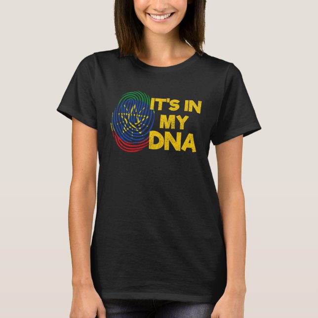 T-shirt Ethiopia Ethiopian DNA Africa Flag Proud Love Mela (Devant)