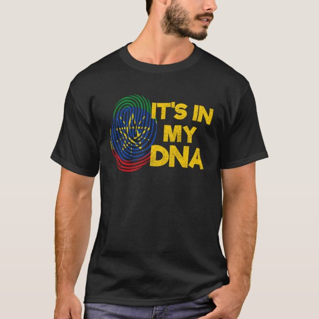 T-shirt Ethiopia Ethiopian DNA Africa Flag Proud Love Mela (Devant)