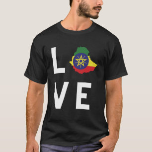T-shirt Ethiopian Habesha Style Amour Manches courtes