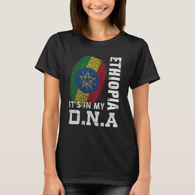 T-shirt Éthiopie C'Est Dans Mon Adn Éthiopie (Devant)