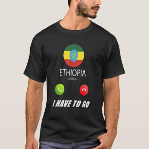 T-shirt Ethiopie Drapeau Souvenir L'Ethiopie Appelle