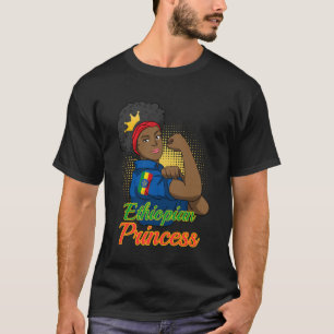 T-shirt Ethiopie Ethiopiennes Drapeau Fière Amour Princess