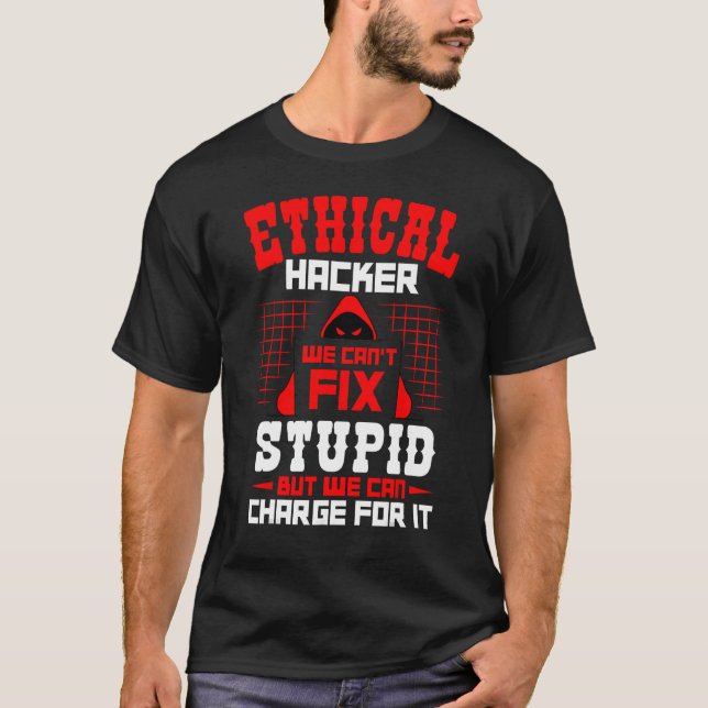 T-shirt Éthique Hacker Cyber Apparel Éthique Hacking Blac (Devant)