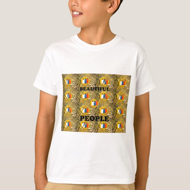 T-shirt Ethnic African Art Design Imprimer : Beautiful Peo (Devant)