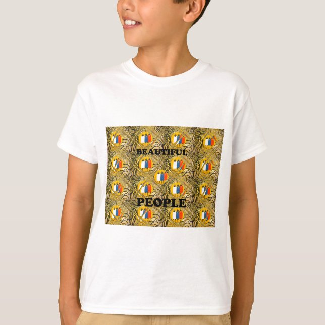 T-shirt Ethnic African Art Design Imprimer : Beautiful Peo (Devant)