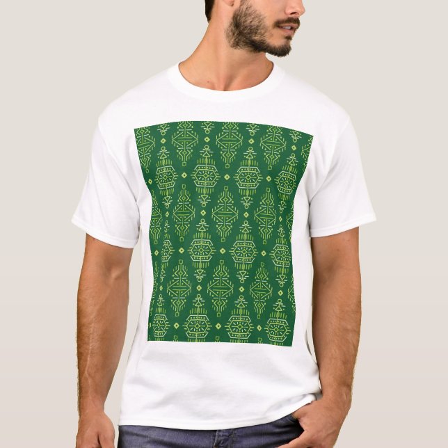 T-shirt Ethnic Boho : Creative Tribal Seamless. (Devant)