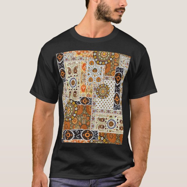 T-shirt Ethnic Digital Abstrait : Motif sans faille (Devant)