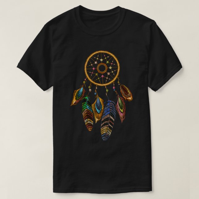 T-shirt Ethnic Dream Catcher Tribal Native American Pullov (Design devant)