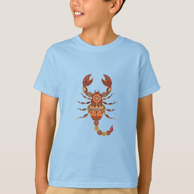 T-shirt Ethnic Floral Scorpion (Devant)