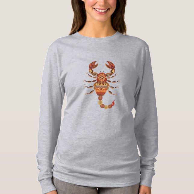 T-shirt Ethnic Floral Scorpion (Devant)