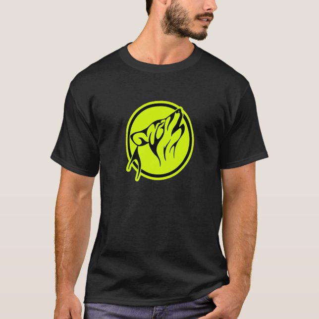T-shirt Ethnic Tribal Wolf Head Boho Feather Native Americ (Devant)