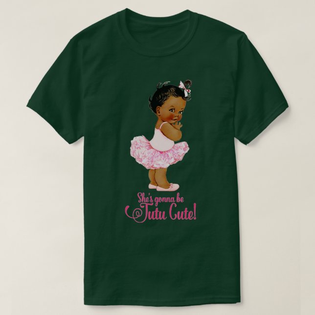 T-shirt Ethnic Tutu Cute Ballet Team Baby shower fille (Design devant)