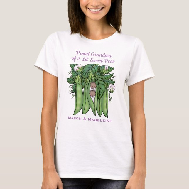 T-shirt Ethnic Twins 2 Sweet Peas (Devant)