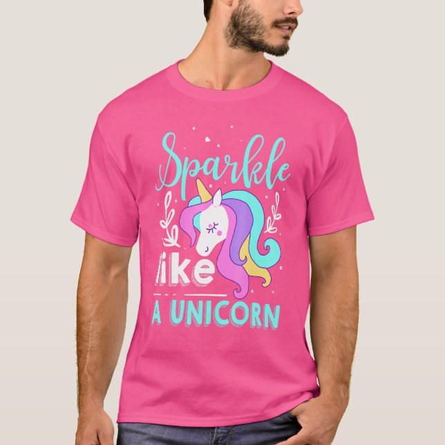 T-shirt Étincelle Comme Une Unicorne (Devant)