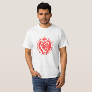 T-shirt Étincelle Créative - Ampoule en forme de cœur anat