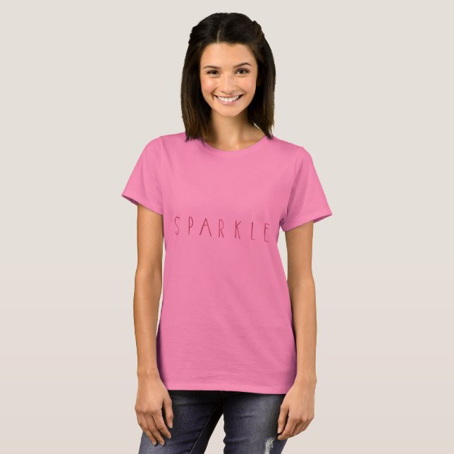 T-shirt Étincelle rose Chic (Devant entier)