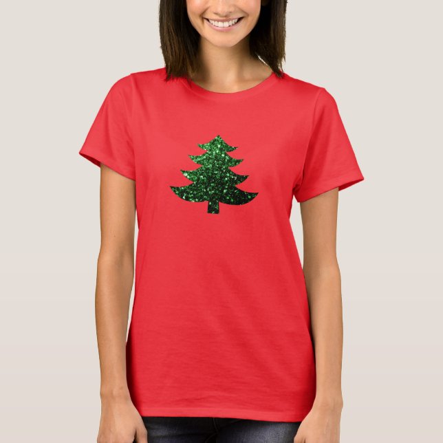 T-shirt Étincelle verte de Noël (Devant)