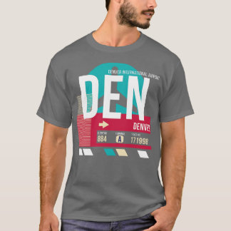 T-shirt Étiquette à bagages Denver Colorado DEN Airport Co