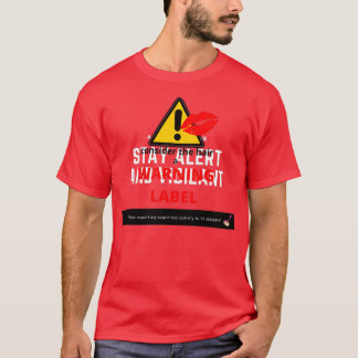 T-shirt étiquette avertisseur