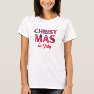 T-SHIRT ÉTIQUETTE CADEAU NOËL EN JUILLET