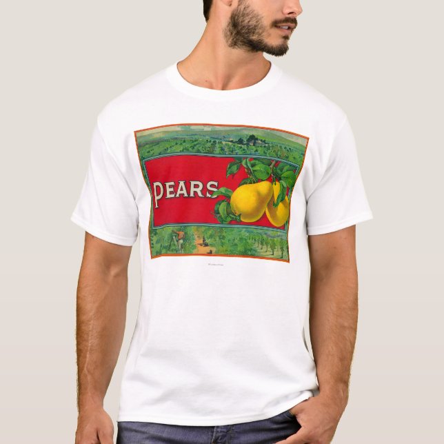 T-shirt Étiquette courant de caisse de poire (Devant)