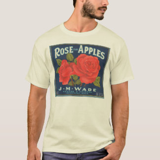 T-shirt Étiquette Crate Vintage pour pommes de marque rose