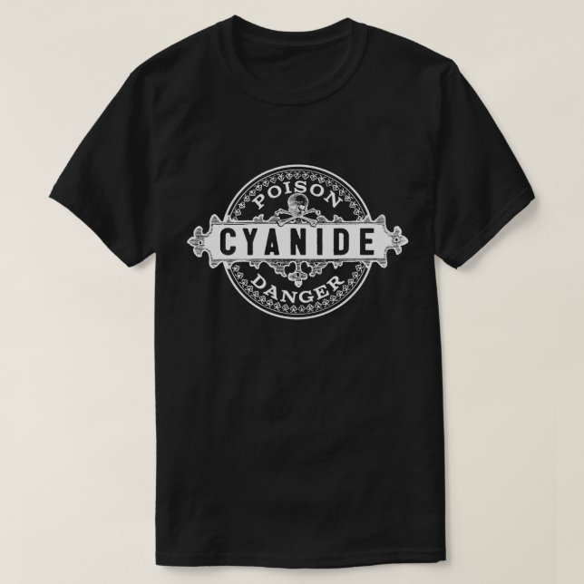 T-shirt Étiquette Cyanide Vintage Style Poison (Design devant)