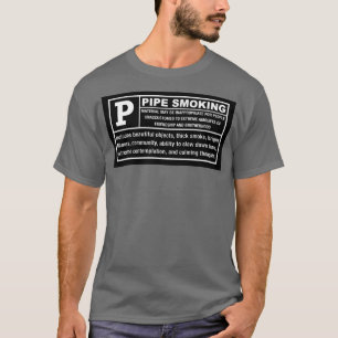 T-shirt Étiquette d'avertissement de fumée de tuyau