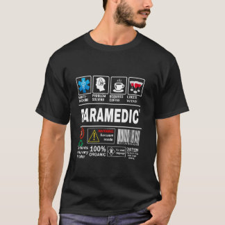 T-shirt Étiquette d'avertissement drôle de secouriste Comp