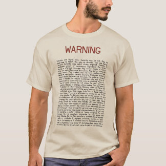 T-shirt Étiquette d'avertissement pour hommes