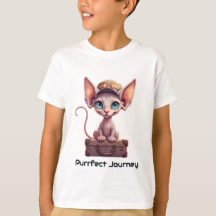 T-shirt Étiquette de bagage Chat Mignon Cadeau pour les am