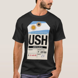 T-shirt Étiquette de bagage de la compagnie aérienne Ushua