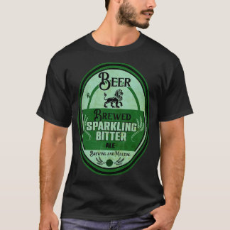T-shirt Étiquette de bière brassante