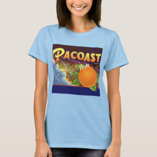 T-shirt Étiquette de caisse de fruits vintage, oranges Pac