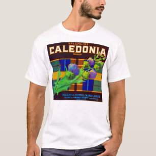 T-shirt étiquette de caisse orange Caledonia 1930
