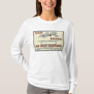 T-shirt Étiquette de canneberge de marque de chêne