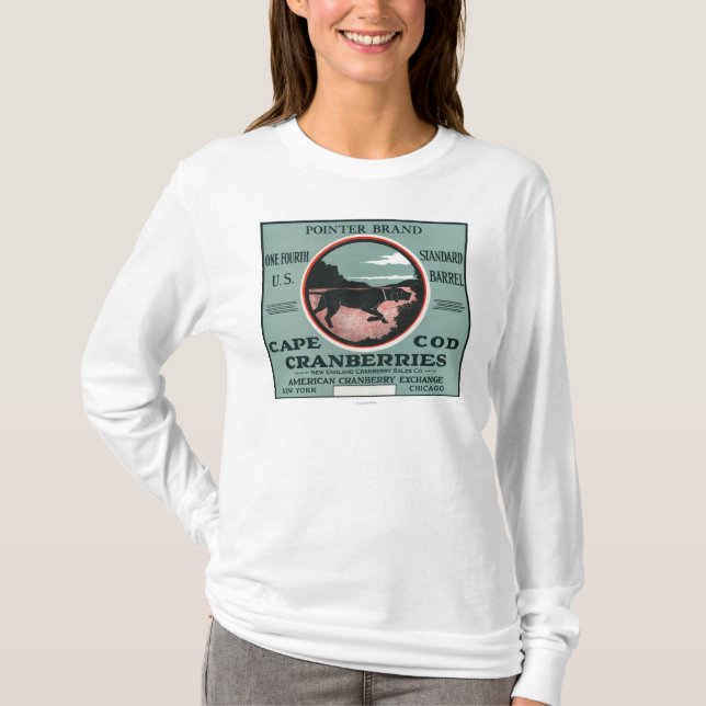 T-shirt Étiquette de canneberge de marque d'indicateur de (Devant)