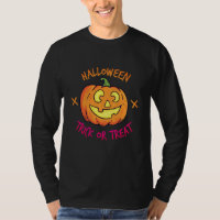 Étiquette de citrouille d'Halloween Trick or Treat