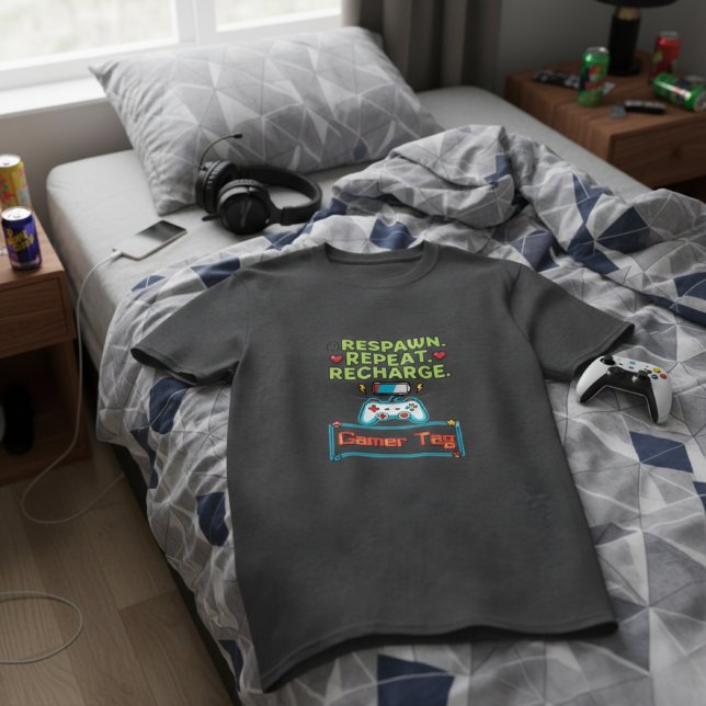 T-shirt Étiquette de joueur personnalisable « Respawn Repe (Créateur téléchargé)