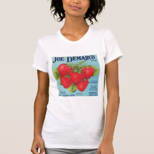 T-shirt Étiquette de la crème de fraises de la Louisiane -